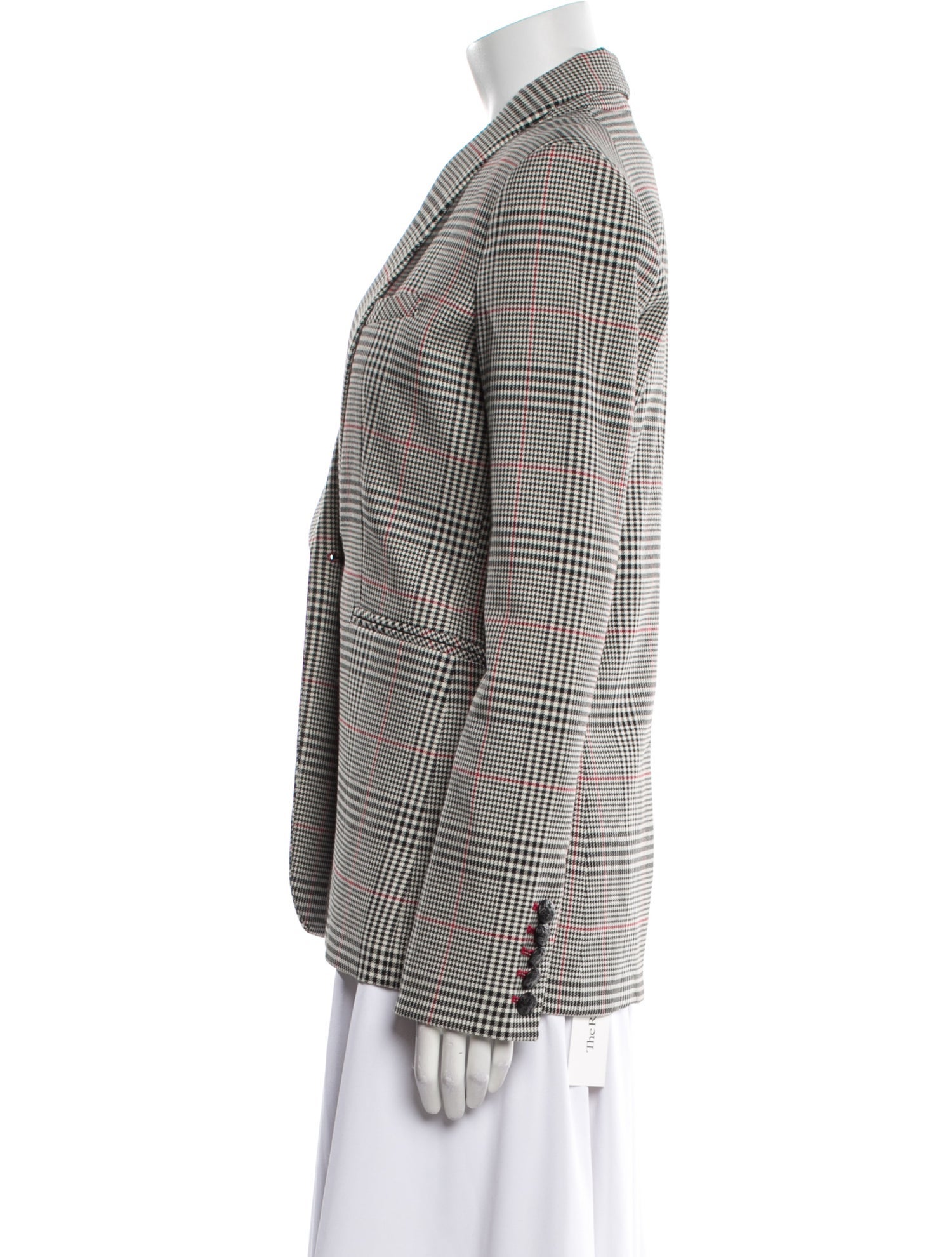 Veronica Beard Plaid Print Blazer