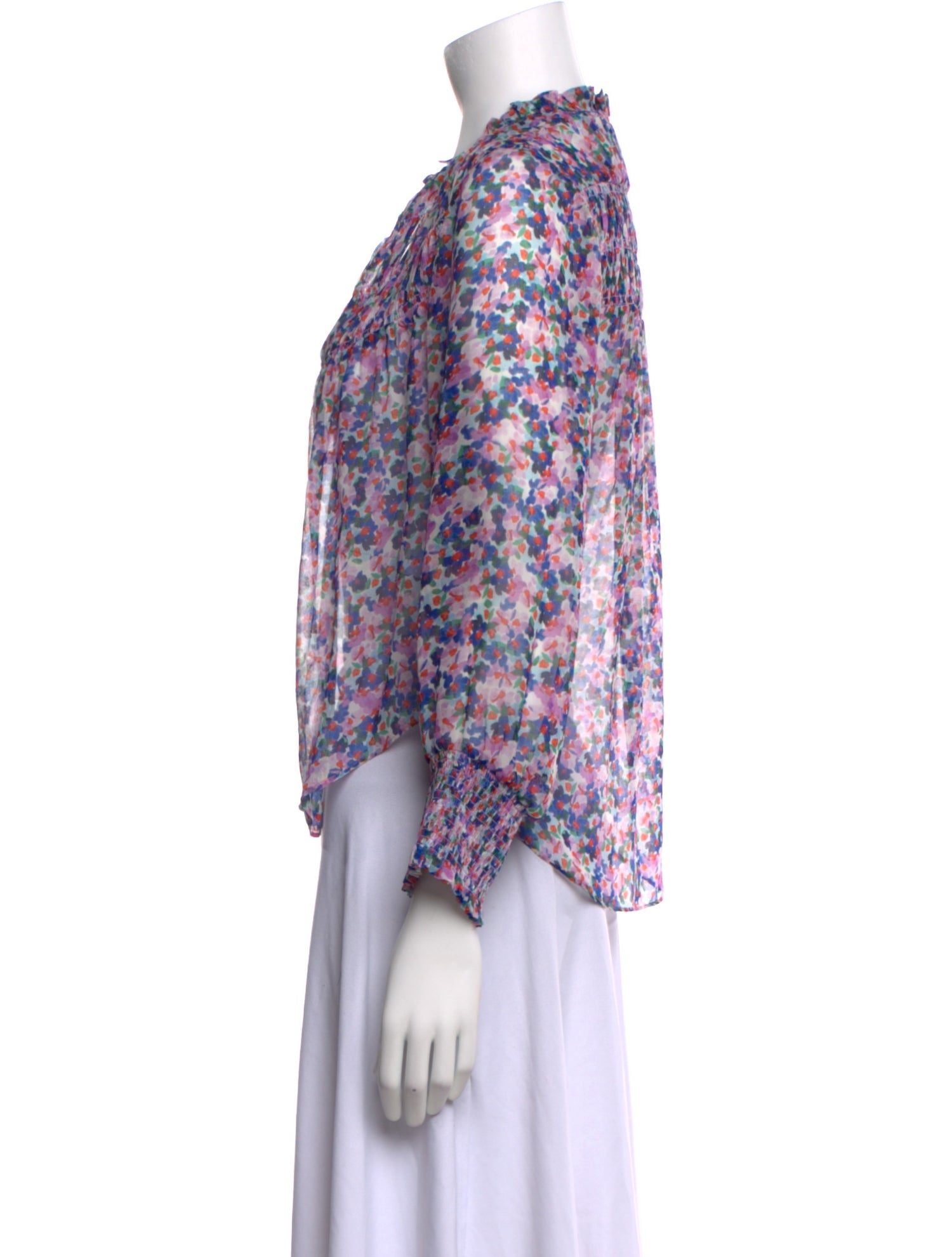 Veronica Beard Silk Floral Print Blouse