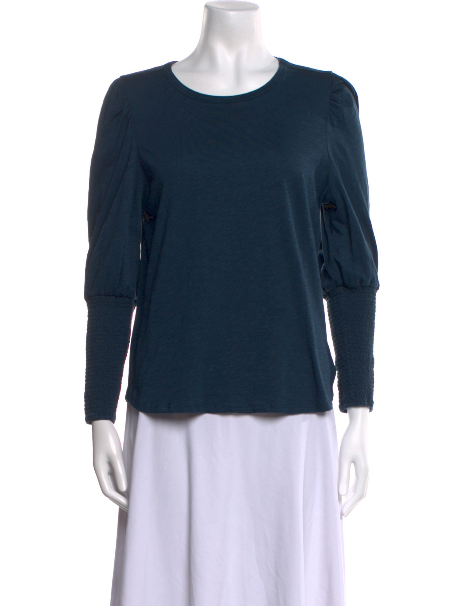 Veronica Beard Scoop Neck Long Sleeve Top
