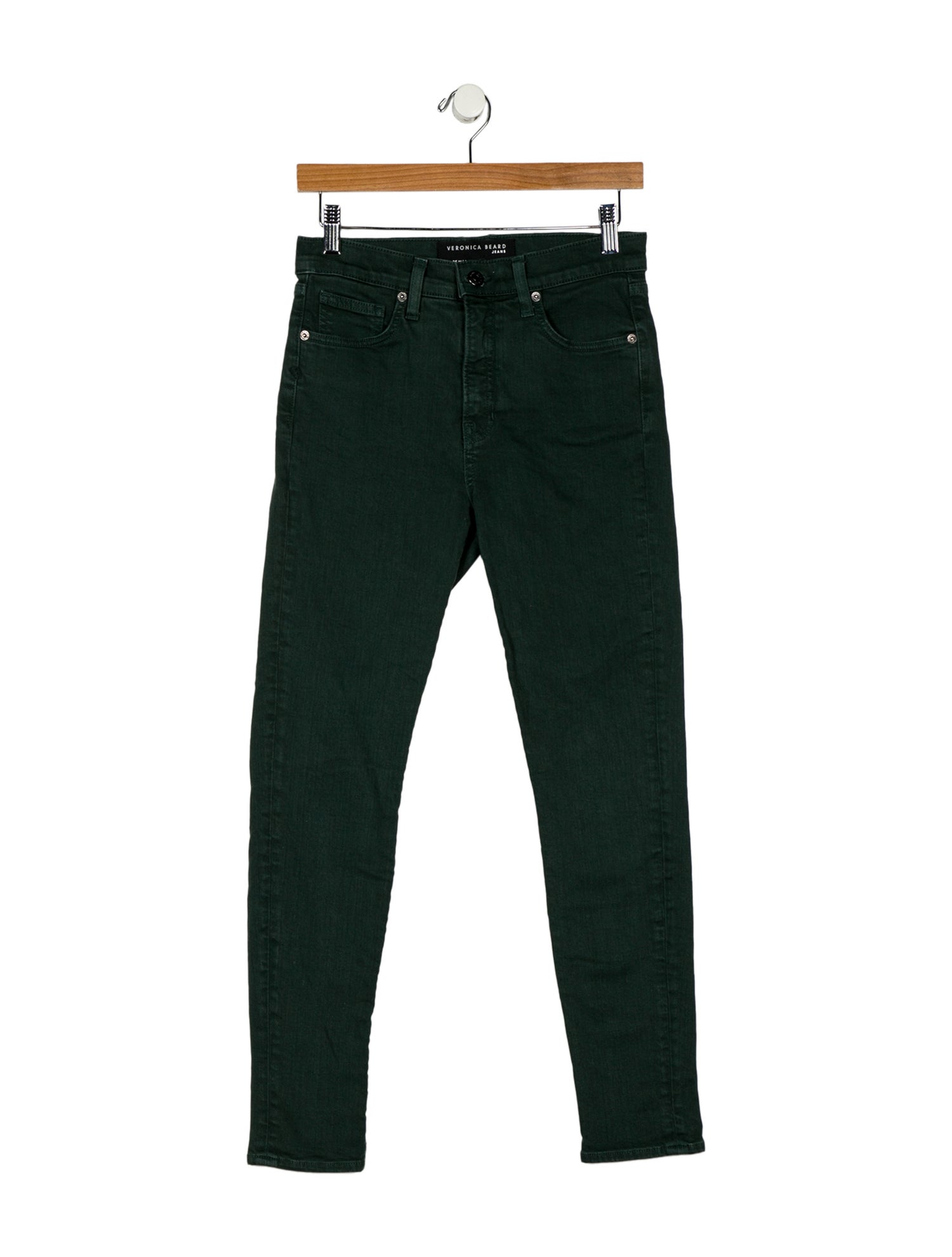 Veronica Beard Mid-Rise Straight Leg Jeans