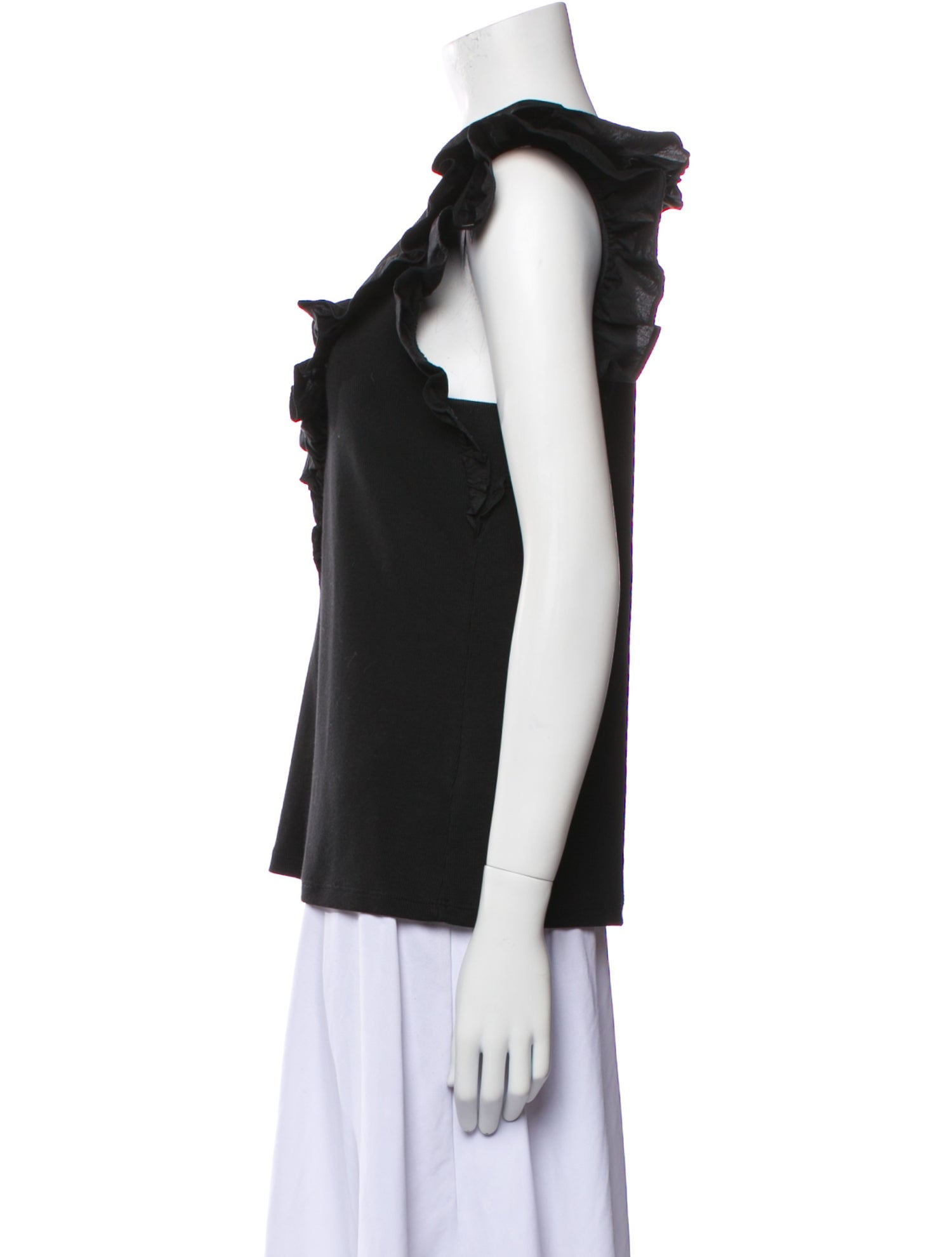 Veronica Beard V-Neck Short Sleeve Top