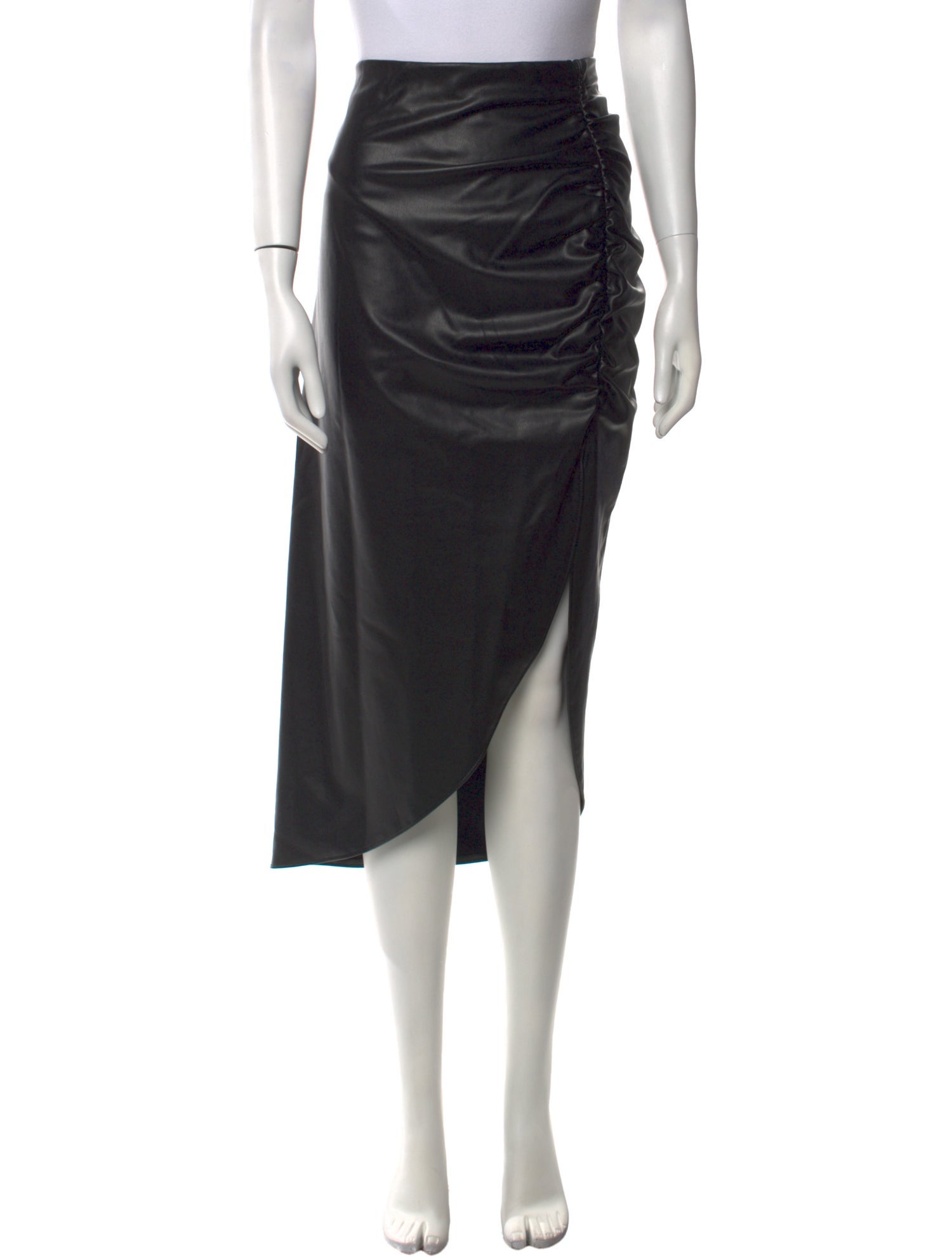 Veronica Beard Faux Leather Midi Length Skirt