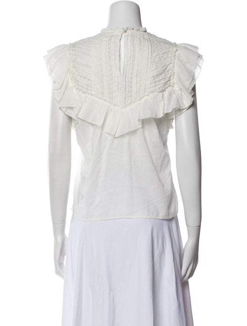 Veronica Beard Mock Neck Sleeveless Blouse