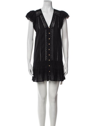 Veronica Beard V-Neck Mini Dress