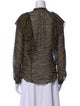 Veronica Beard Silk Animal Print Button-Up Top