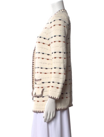 Veronica Beard Striped V-Neck Sweater