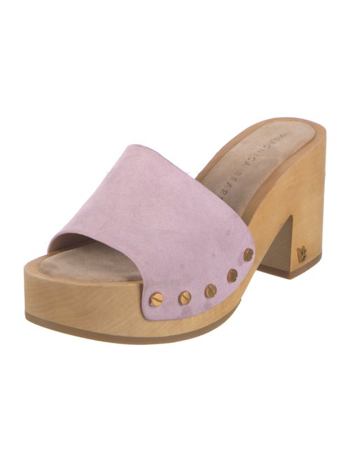 Veronica Beard Suede Studded Accents Slides