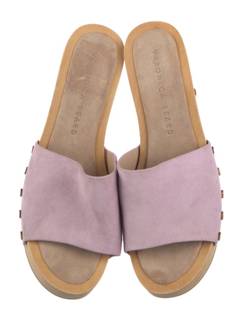 Veronica Beard Suede Studded Accents Slides