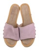 Veronica Beard Suede Studded Accents Slides