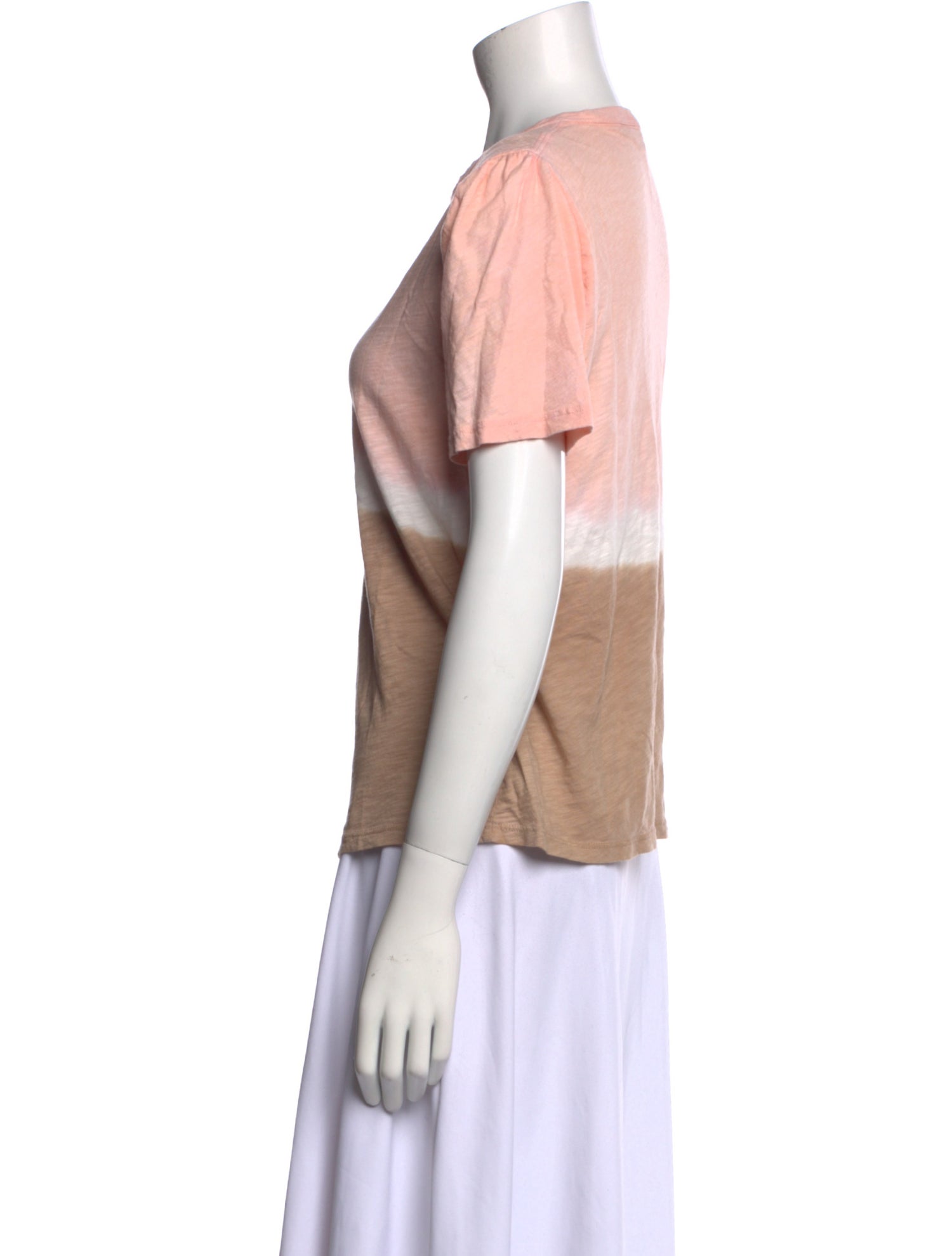 Veronica Beard Colorblock Pattern Crew Neck T-Shirt