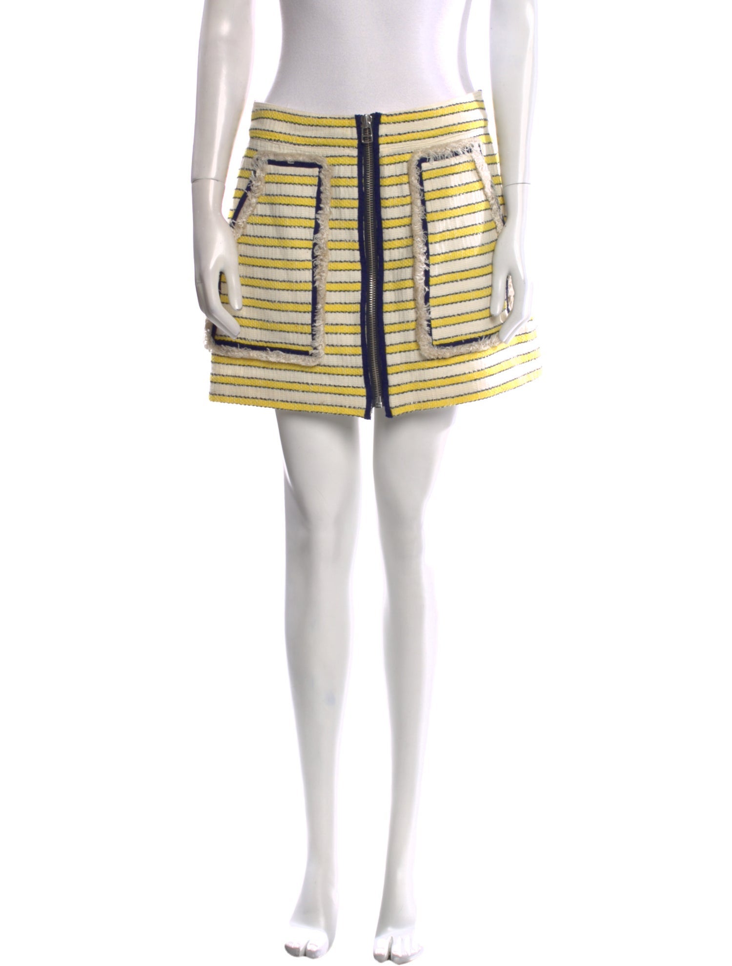 Veronica Beard Striped Mini Skirt