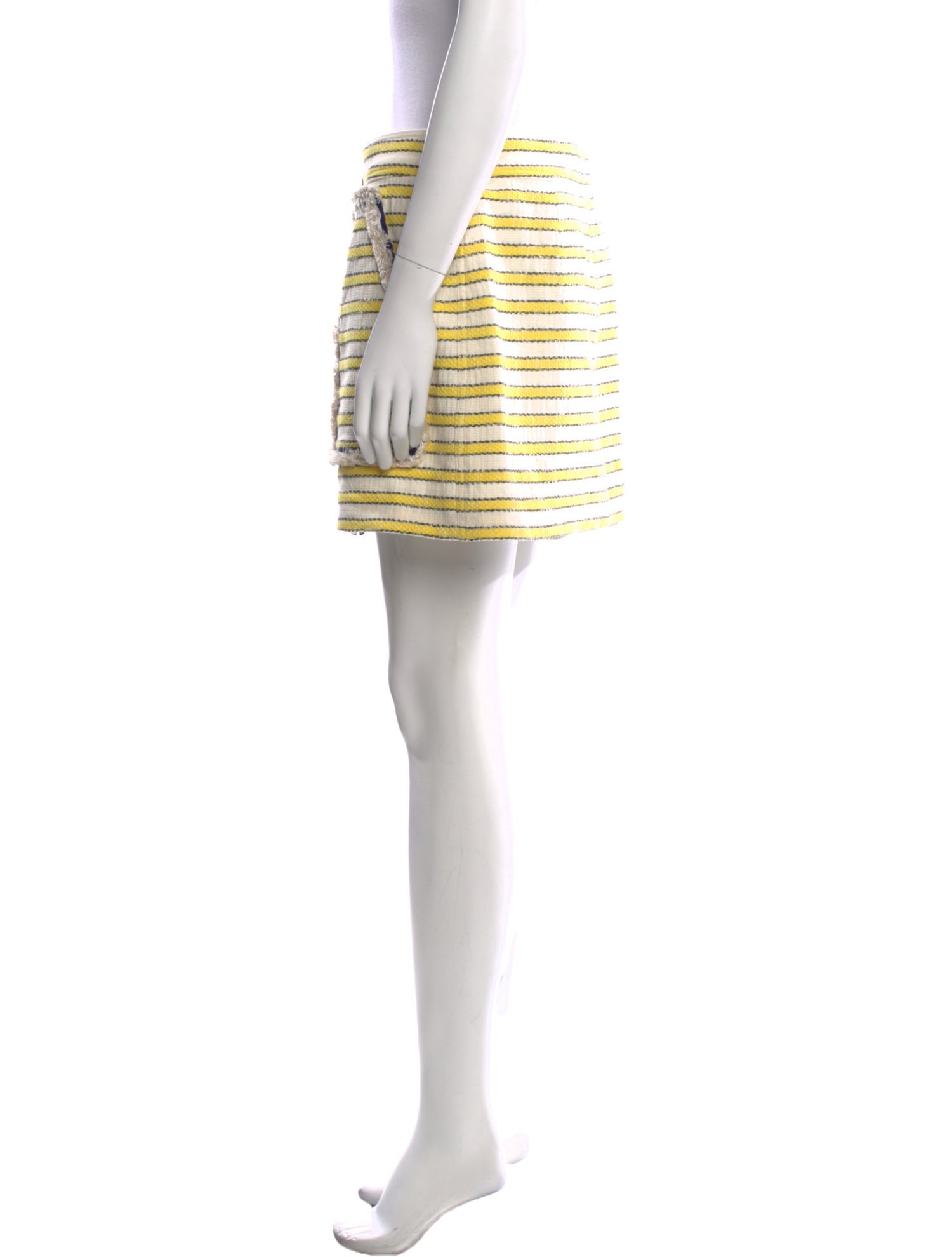 Veronica Beard Striped Mini Skirt