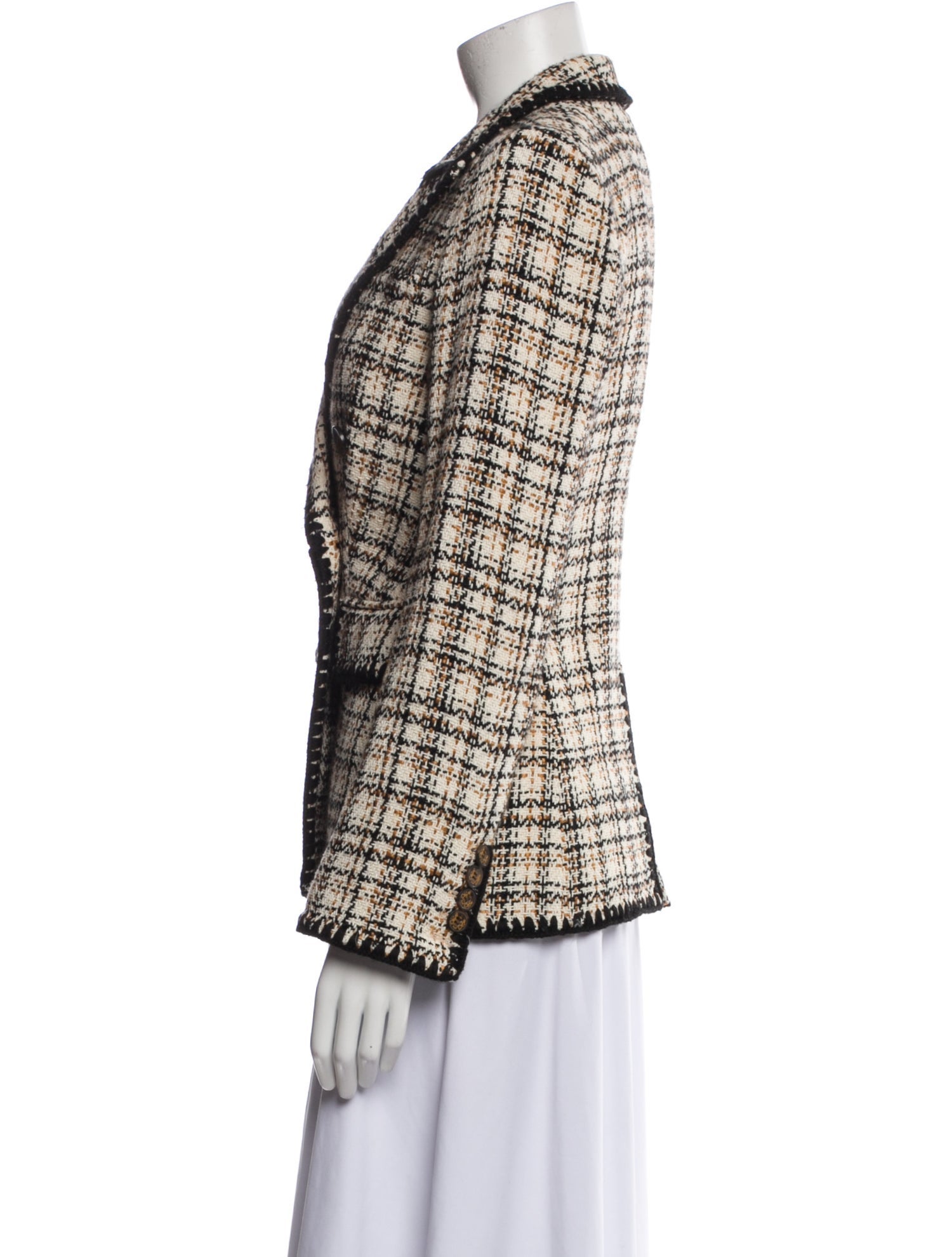 Veronica Beard Plaid Print Blazer