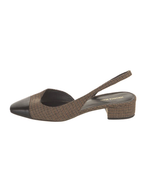 Veronica Beard Houndstooth Print Slingback Flats
