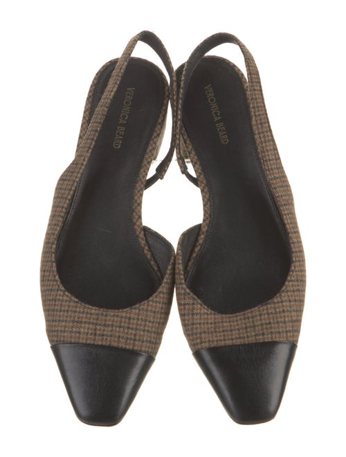 Veronica Beard Houndstooth Print Slingback Flats