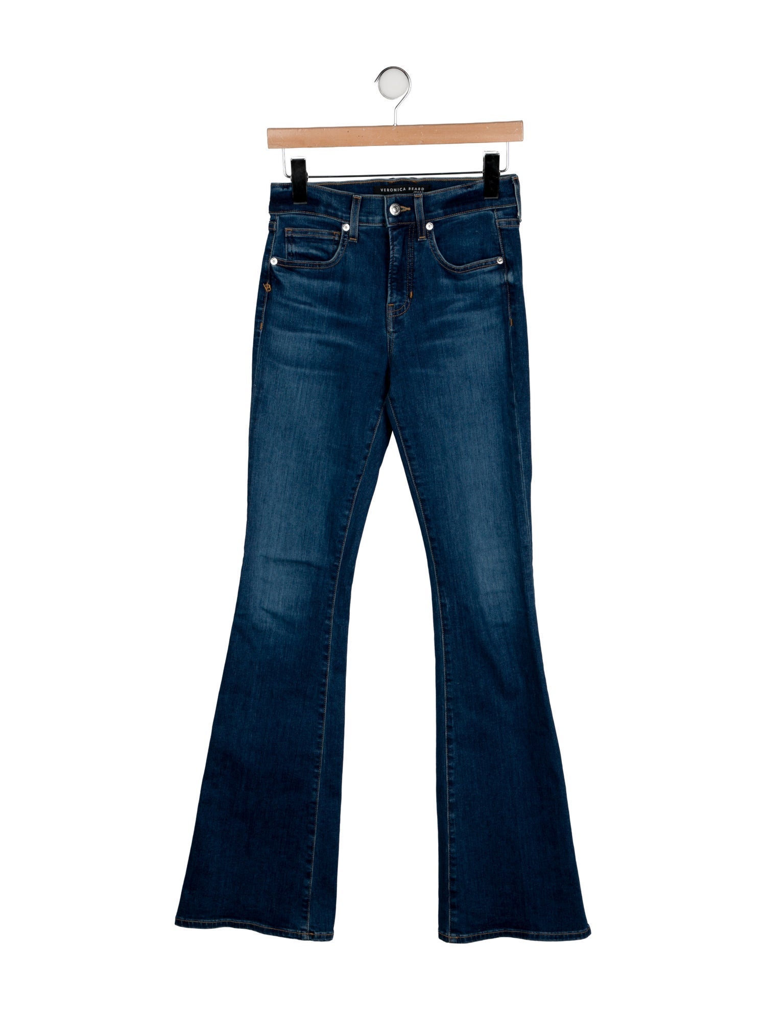 Veronica Beard Mid-Rise Wide Leg Jeans