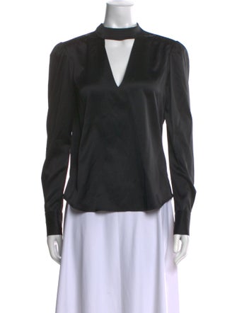 Veronica Beard Silk Mock Neck Blouse