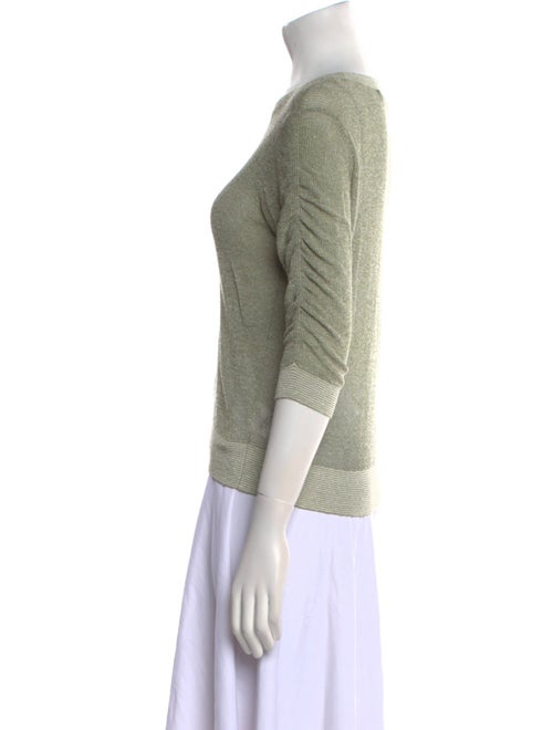 Veronica Beard Linen Bateau Neckline Sweater