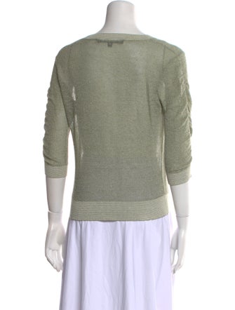 Veronica Beard Linen Bateau Neckline Sweater