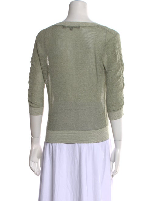 Veronica Beard Linen Bateau Neckline Sweater