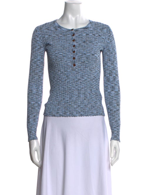 Veronica Beard Crew Neck Long Sleeve Top