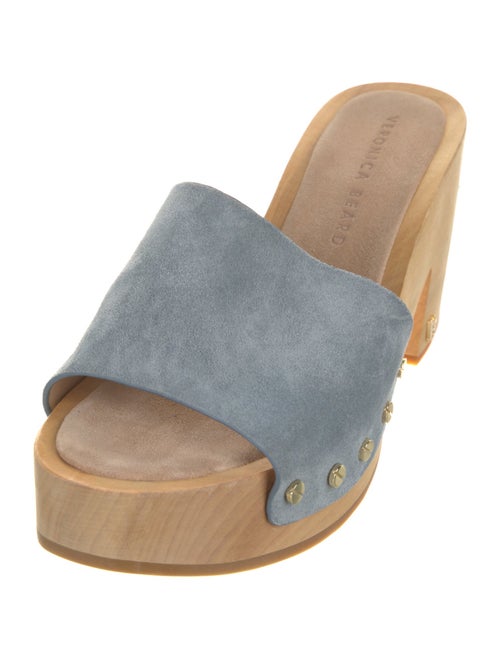 Veronica Beard Suede Studded Accents Slides