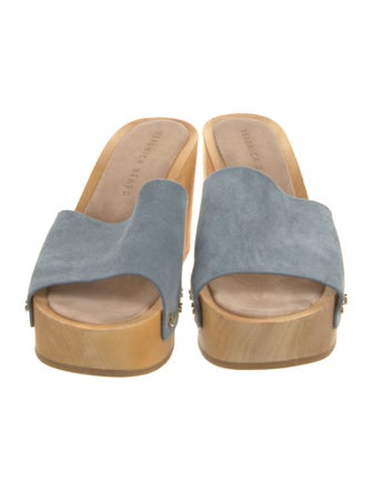 Veronica Beard Suede Studded Accents Slides