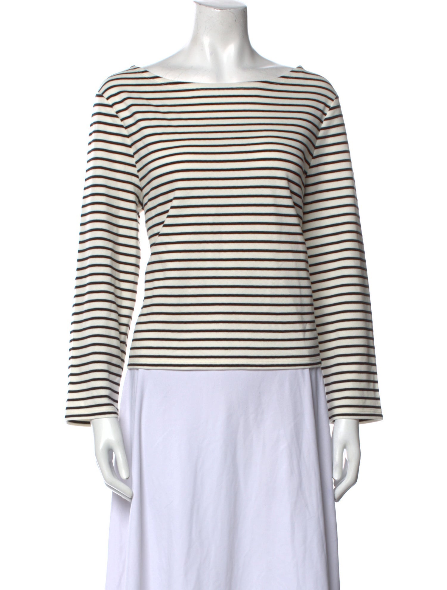 Veronica Beard Striped Scoop Neck Top