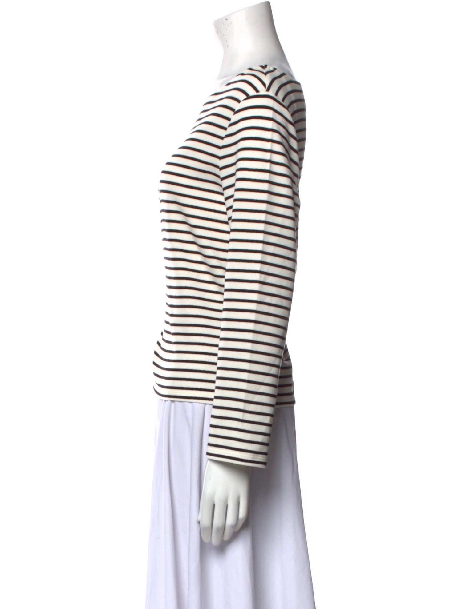Veronica Beard Striped Scoop Neck Top