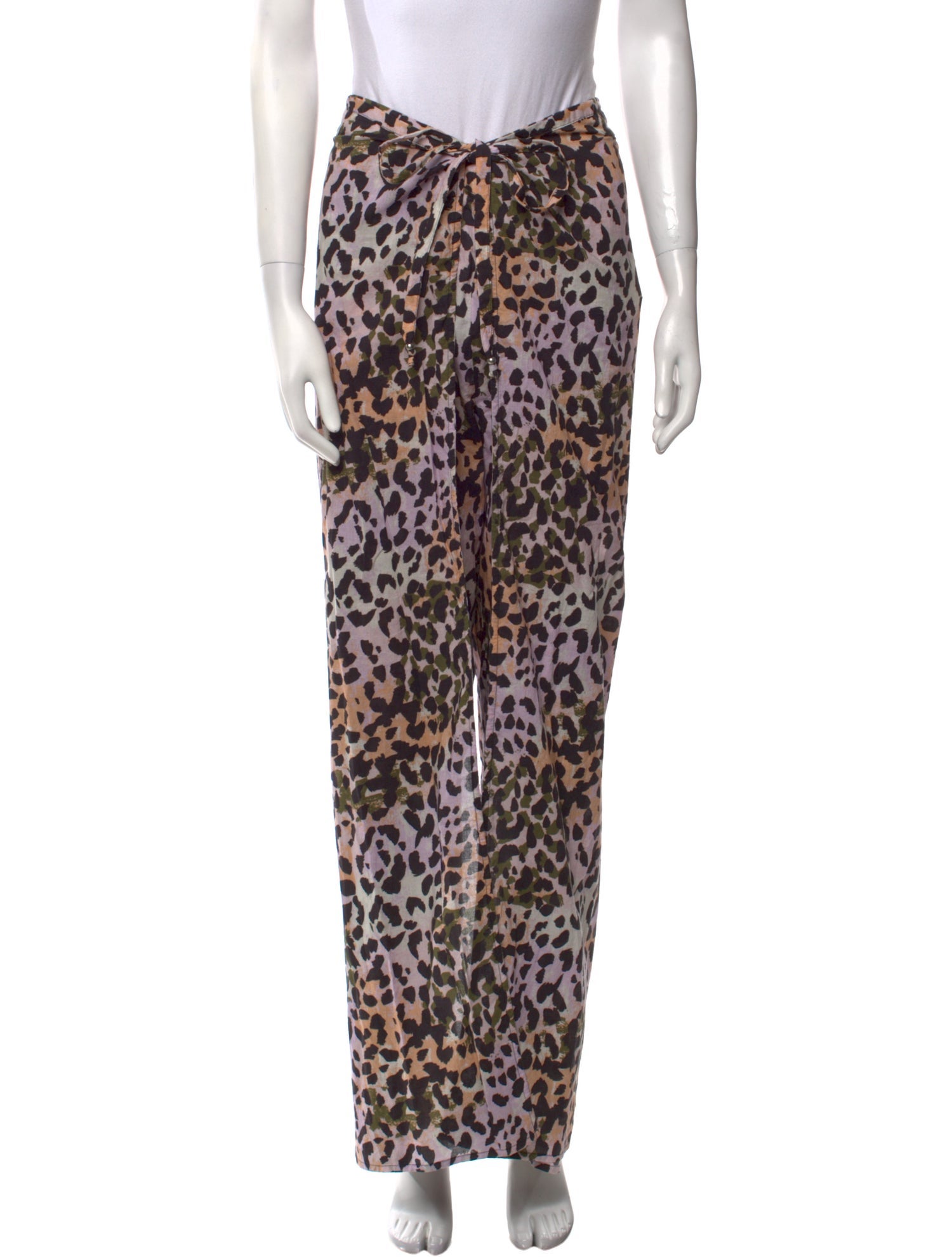 Veronica Beard Animal Print Wide Leg Pants
