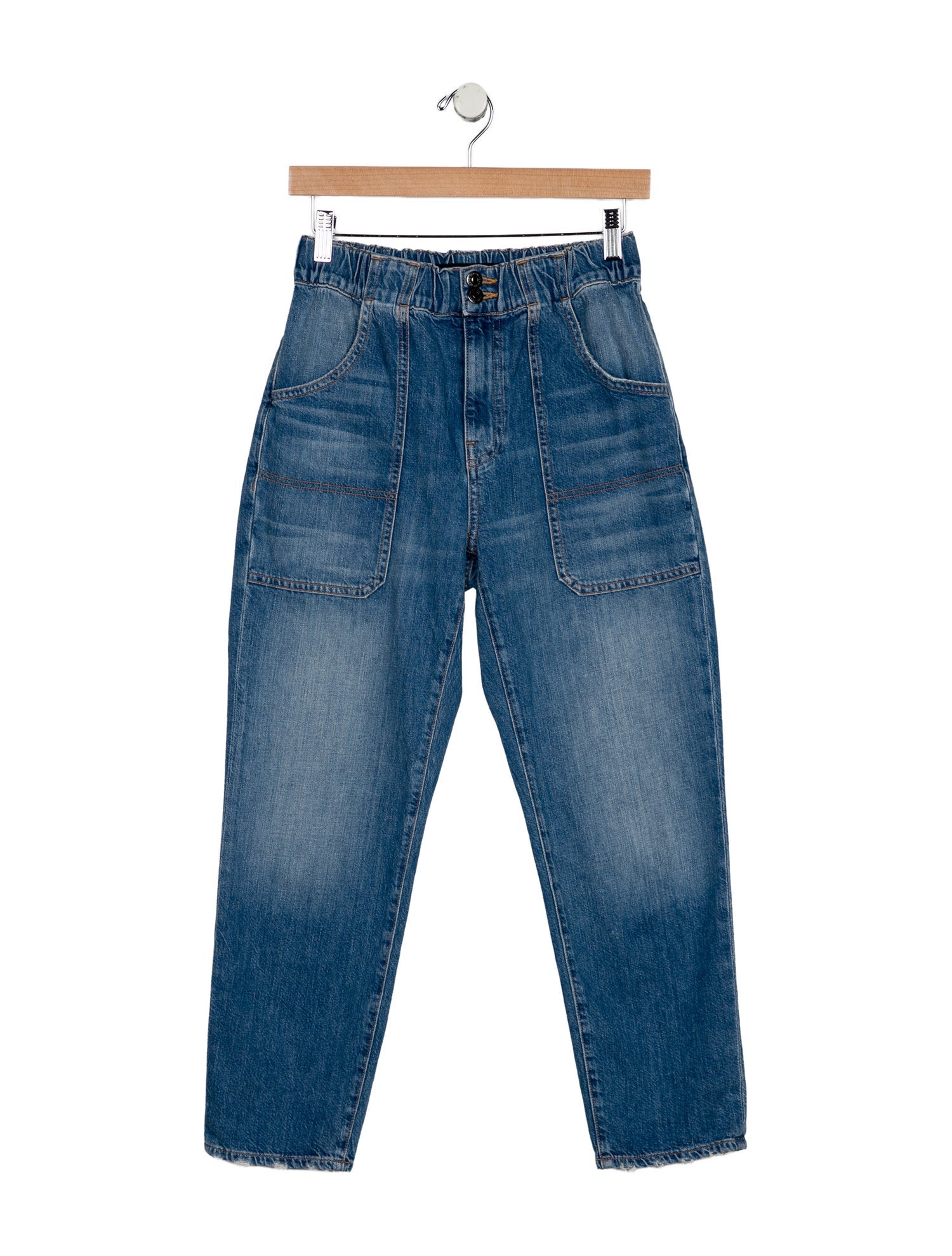 Veronica Beard Mid-Rise Straight Leg Jeans