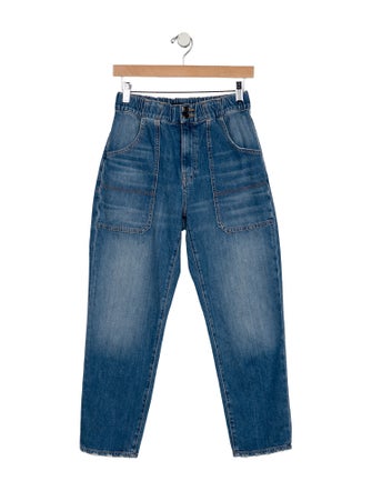 Veronica Beard Mid-Rise Straight Leg Jeans