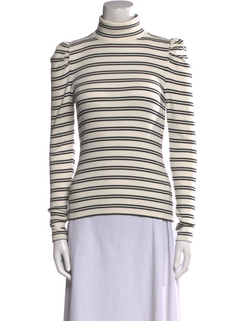 Veronica Beard Striped Turtleneck Top