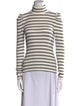 Veronica Beard Striped Turtleneck Top
