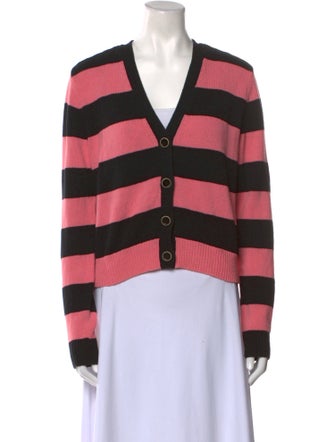 Veronica Beard Striped V-Neck Sweater