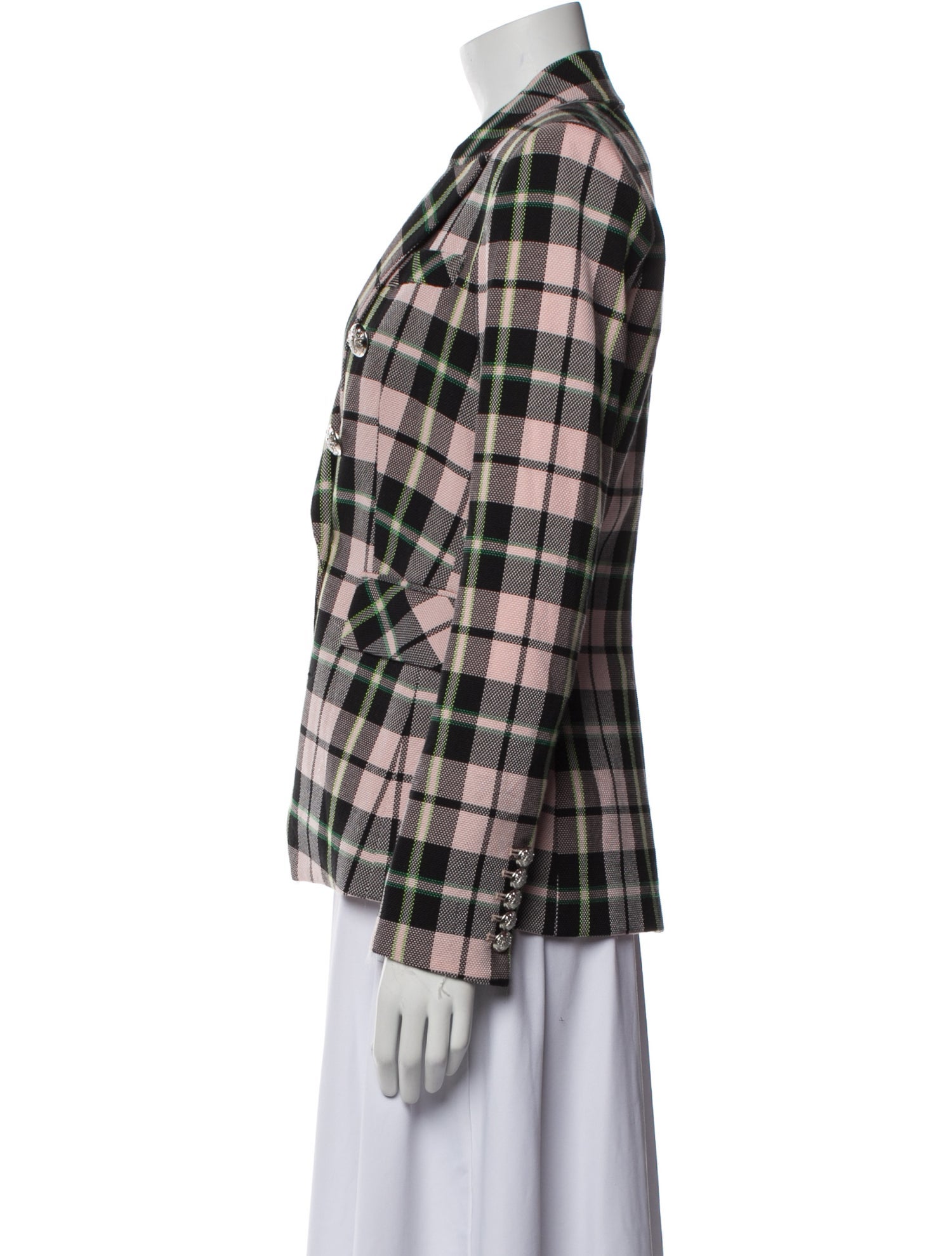 Veronica Beard Plaid Print Blazer