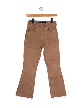 Veronica Beard Mid-Rise Straight Leg Jeans
