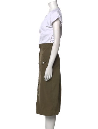 Veronica Beard Scoop Neck Midi Length Dress