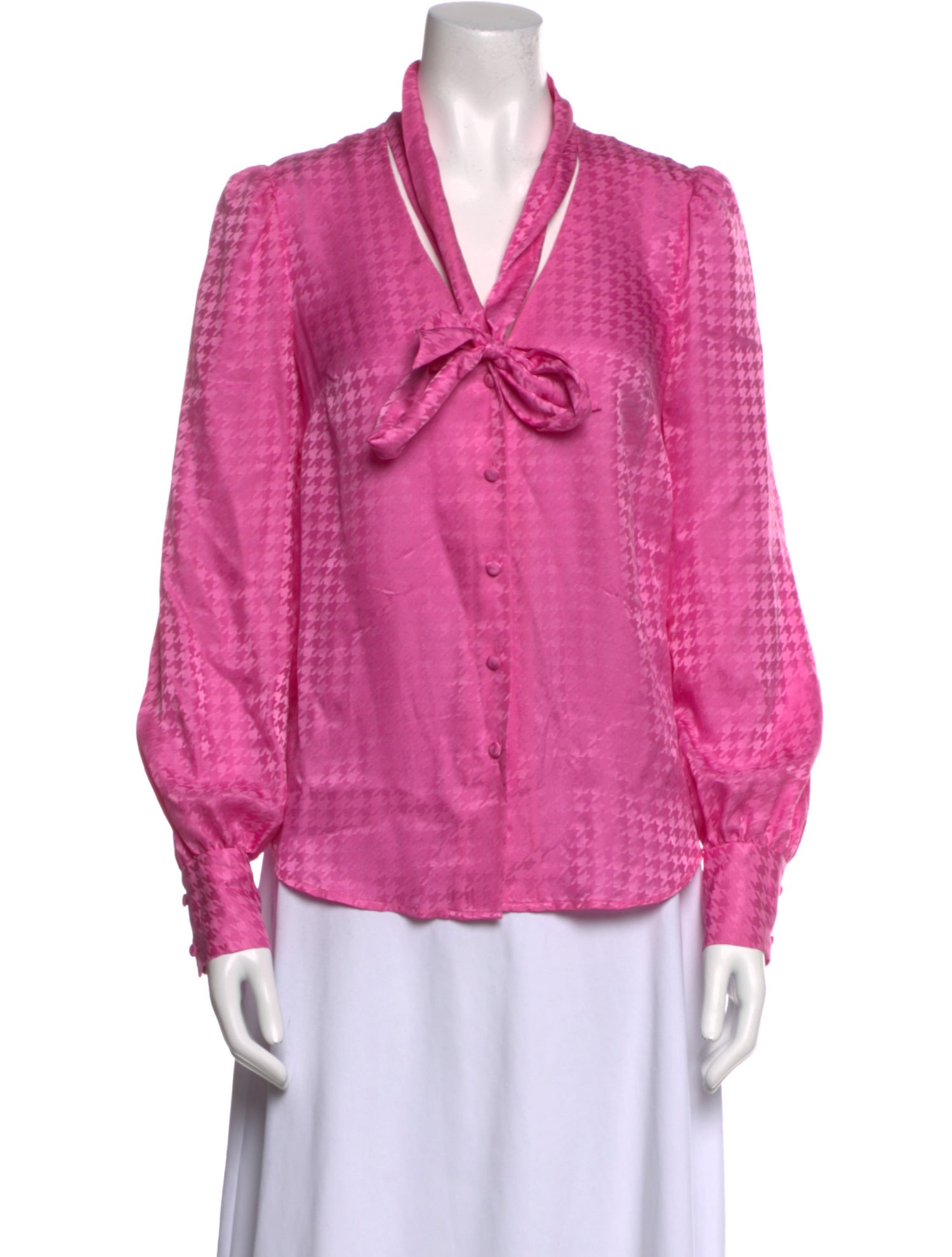 Veronica Beard Silk Tie Neck Blouse