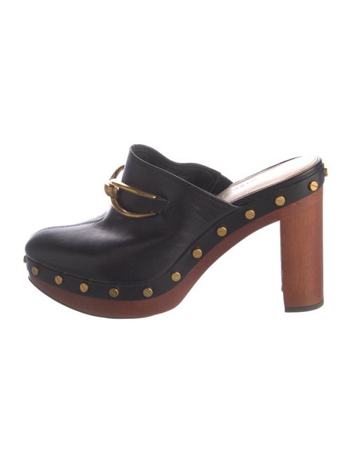 Veronica Beard Leather Studded Accents Mules