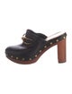 Veronica Beard Leather Studded Accents Mules