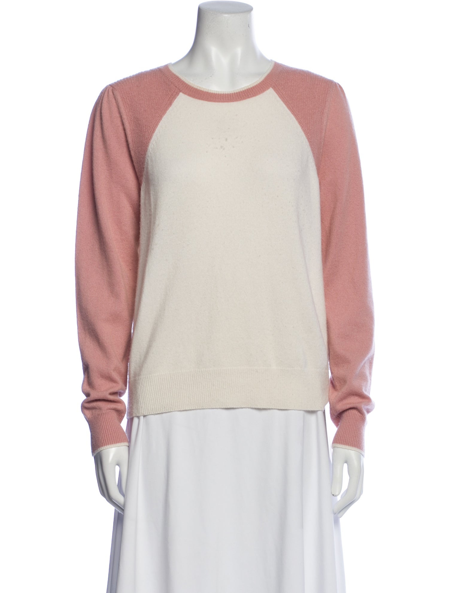 Veronica Beard Cashmere Colorblock Pattern Sweater
