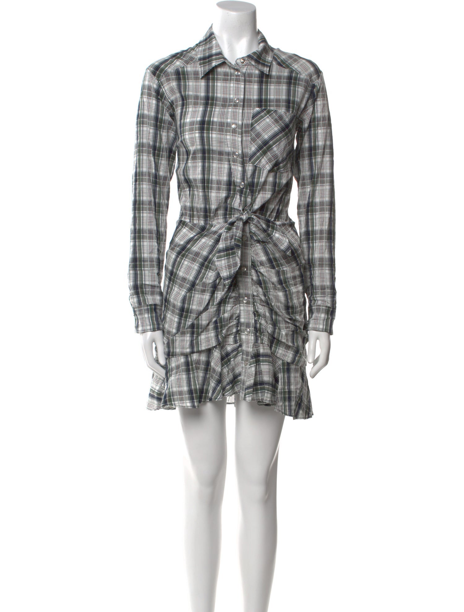 Veronica Beard Plaid Print Mini Dress