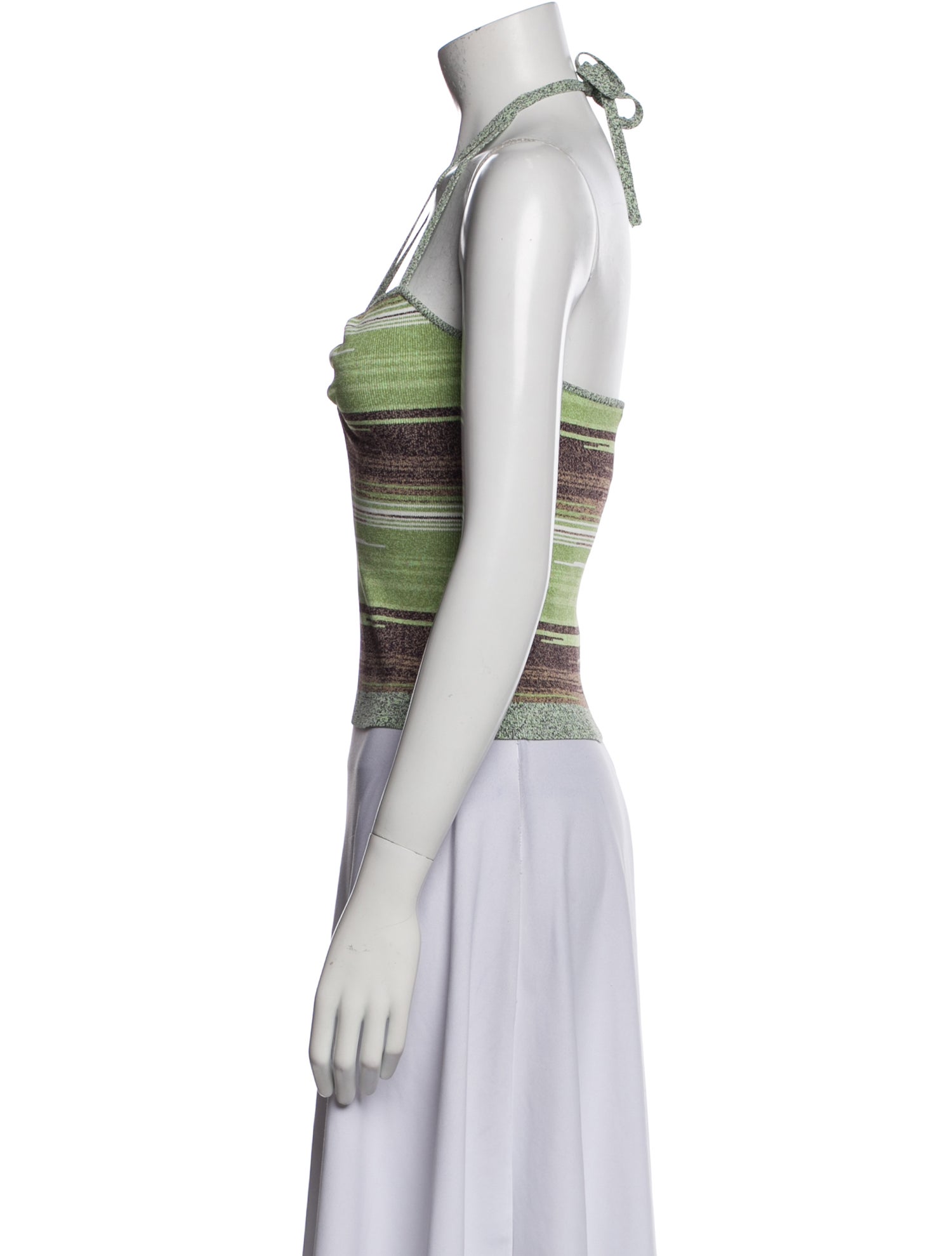 Veronica Beard Striped Halterneck Crop Top w/ Tags