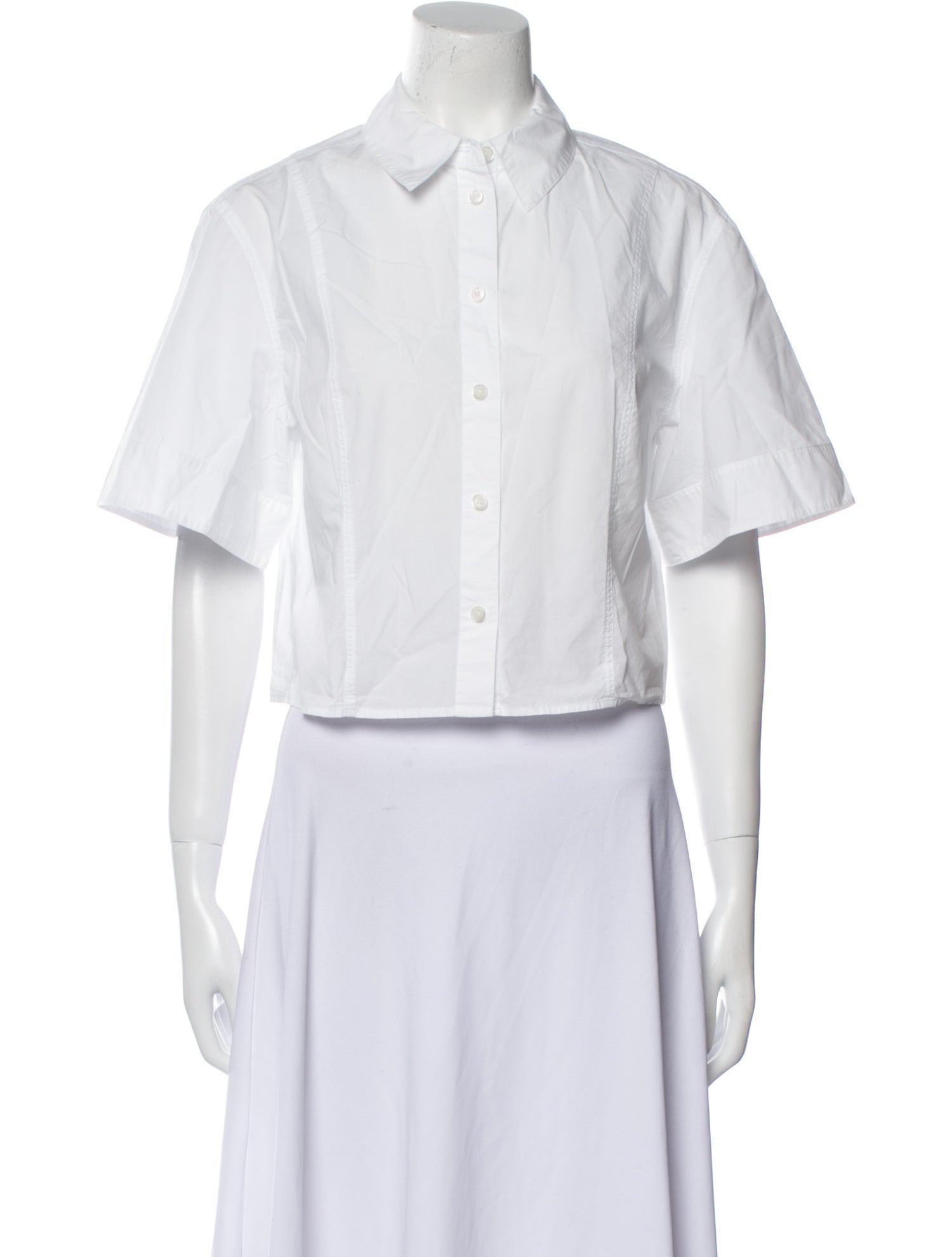 Veronica Beard Short Sleeve Button-Up Top