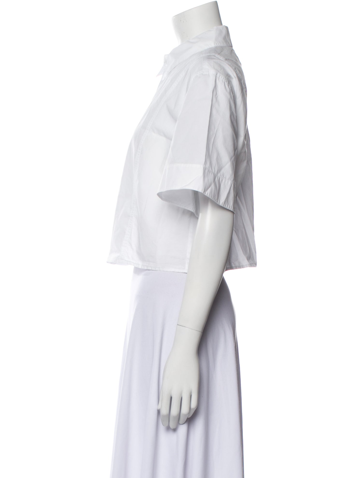 Veronica Beard Short Sleeve Button-Up Top