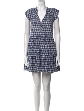 Veronica Beard Plaid Print Mini Dress