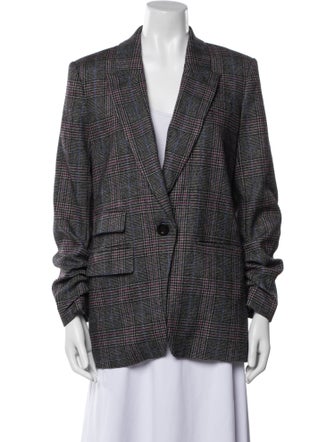Veronica Beard Plaid Print Blazer