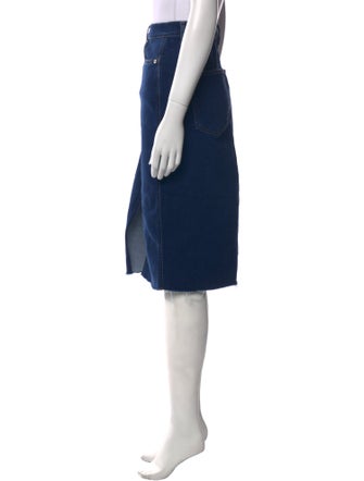 Veronica Beard Raw-Edge Trim Knee-Length Skirt