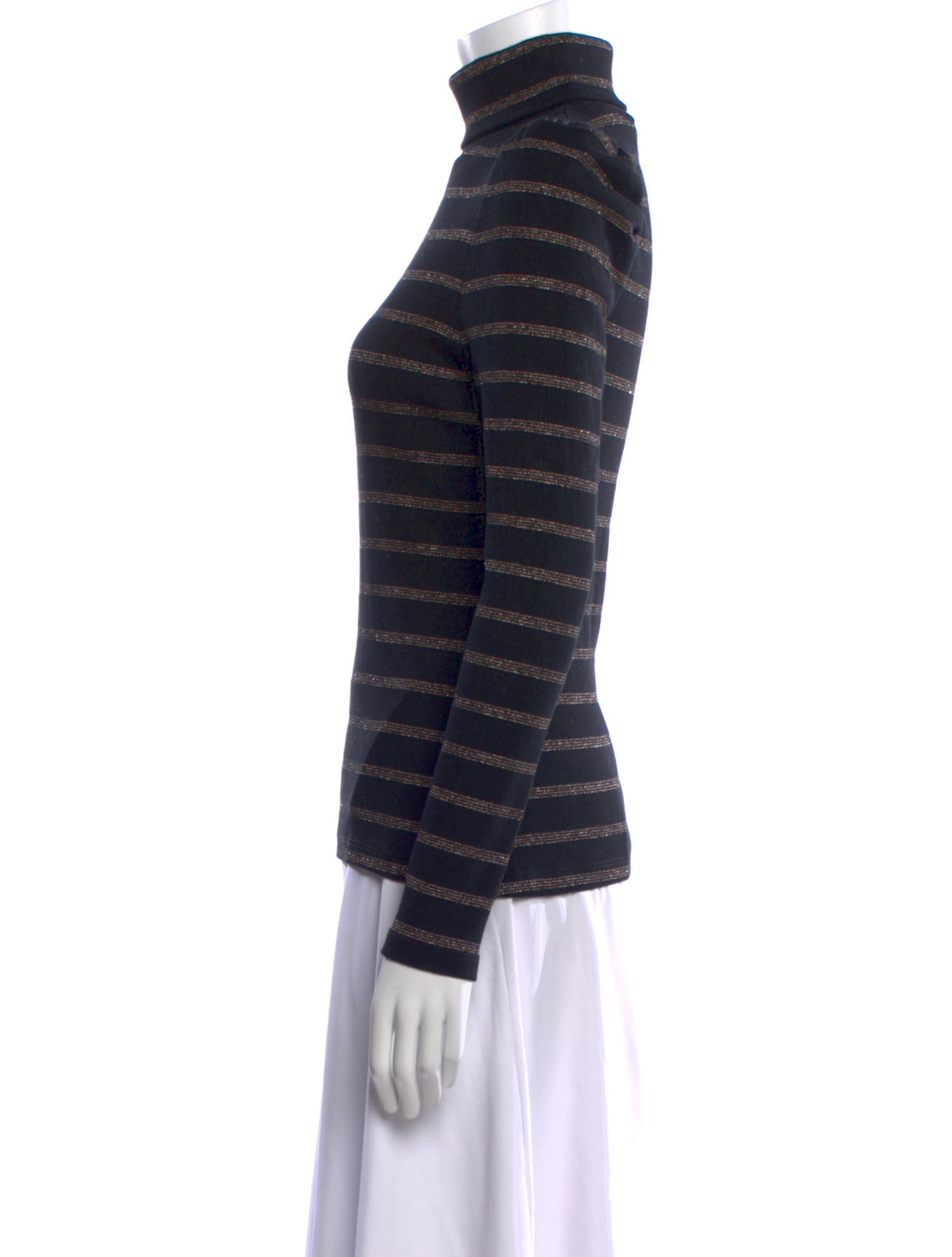 Veronica Beard Striped Turtleneck Sweatshirt w/ Tags